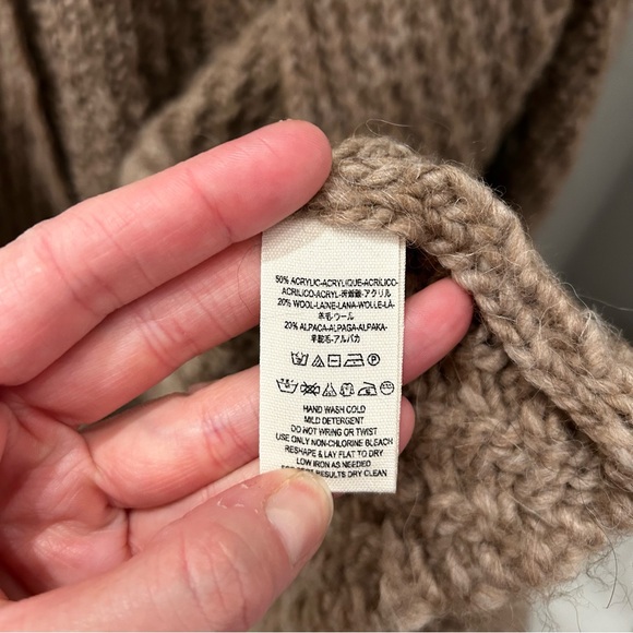 Free People Buttermilk Open Front  Wool Blend Cardigan-Sm - Picture 4 of 6